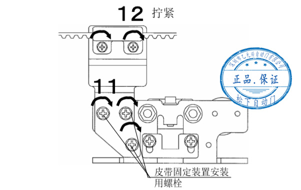 雙開(kāi)自動(dòng)門(mén)皮帶安裝